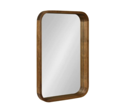 Kate and Laurel Hutton Modern Rectangle Rustic Brown Framed Mirror - £150.21 GBP