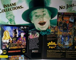 Batman Pinball Flyer Original 1991 Promo Paper Game Art Sheet Foldout Retro - £18.71 GBP