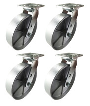 8&quot; X 2&quot; Heavy Duty &quot;Steel Wheel&quot; Casters - 4 Swivels - $201.99