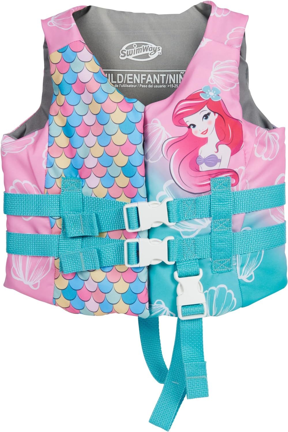 Swimways Disney Princess Swim Trainer Life Jacket, Us Coast Guard, 55 Lb... - $42.96