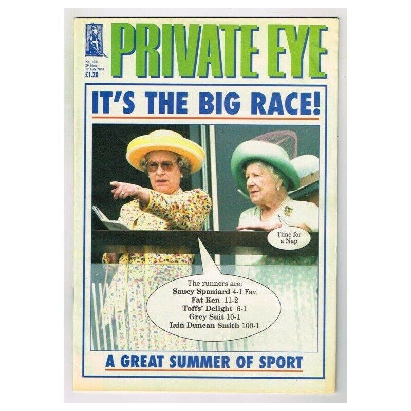 Primary image for Private Eye Magazines No.1031 29 June-12 July 2001 mbox2163 It's The Big Race!