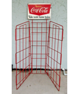 Antique Coca-Cola Advertising Store Red Wire Display Rack Take Some Home... - $380.30 CAD