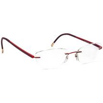 Silhouette Eyeglasses 7642 40 6053 Zenlight Red Rimless Frame Austria 53... - $99.99