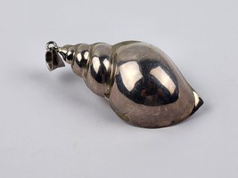 Vintage 925 Sterling Silver Large Sea Shell Necklace Pendant Mollusc Shell - £79.11 GBP
