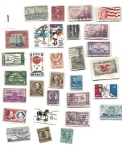 Lot of About 30 USA Postage Stamps-1920s to 1970s-Mostly Used-Lot 1 - £7.47 GBP