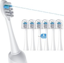 6 Pack Toothbrush Replacement Heads Compatible with WaterPik Sonic Fusion 2.0 Fl - £32.15 GBP