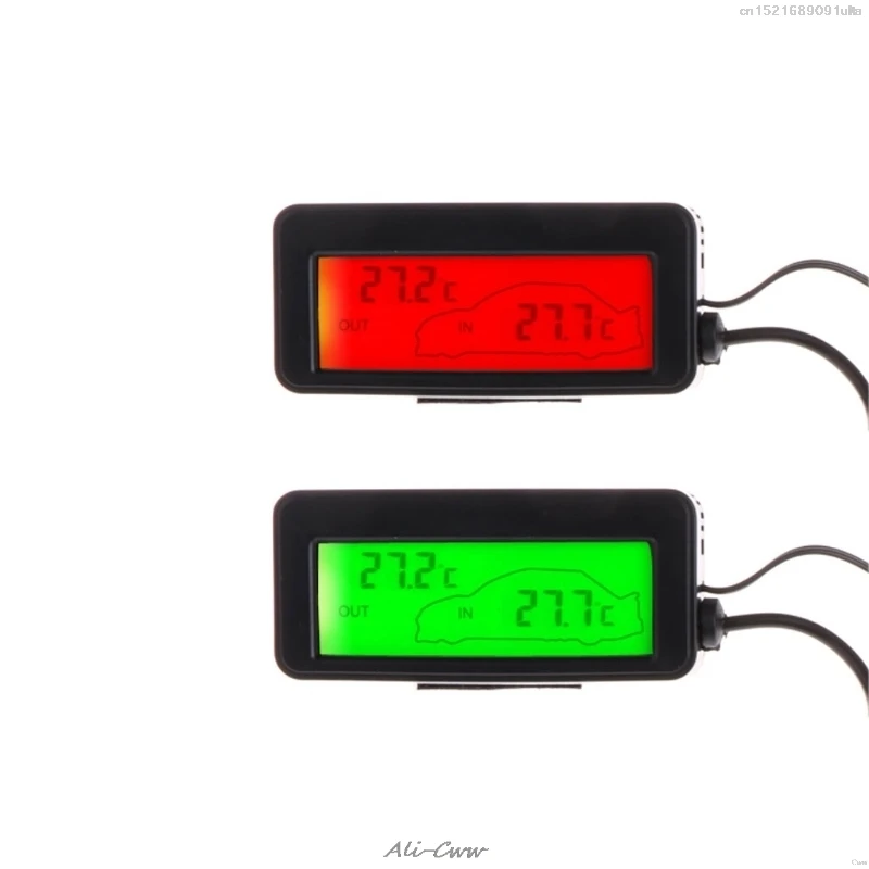 Mini Blue LCD Digital Car LCD Display Indoor Outdoor Thermometer 12V Vehicles 1. - £173.98 GBP