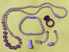 Pretty PRINCESS Replacement Parts - Purple Necklace Bracelet Earrings Ring Mover - £7.67 GBP