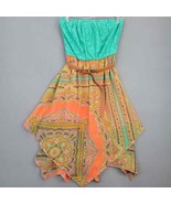 As U Wish Womens Dress Size M Green Midi Lace Boho Fluttery Sultry Strap... - £10.24 GBP