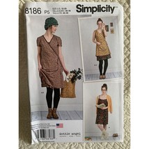 Simplicity Dottie Angel Slip Wrap Dress Misses sewing pattern 8186 sz12-20 - Unc - £14.24 GBP