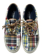 Sperry Men&#39;s Striper II Top Sider Madras Preppy Boat Shoe Sneaker STS19310 - $33.25