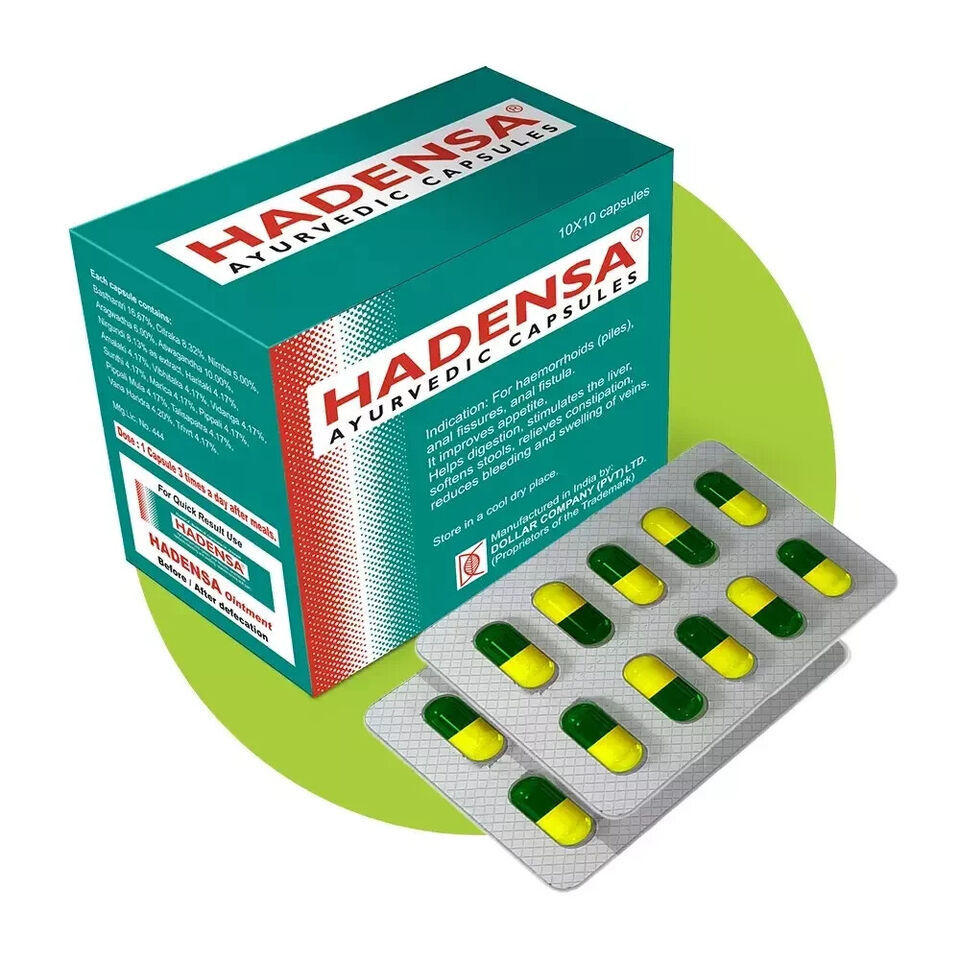 Hadensa (50 capsule) Ayurvedic Pills For Haemorrhoids, Fissures, Piles &amp;... - $11.84