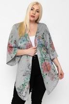 Floral Print, Long Body Cardigan - £19.09 GBP