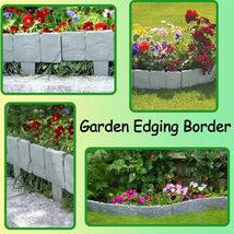 Landscape Garden Border Edging Interlocking Stone Look NO DIG Stakes 16 ... - $19.79