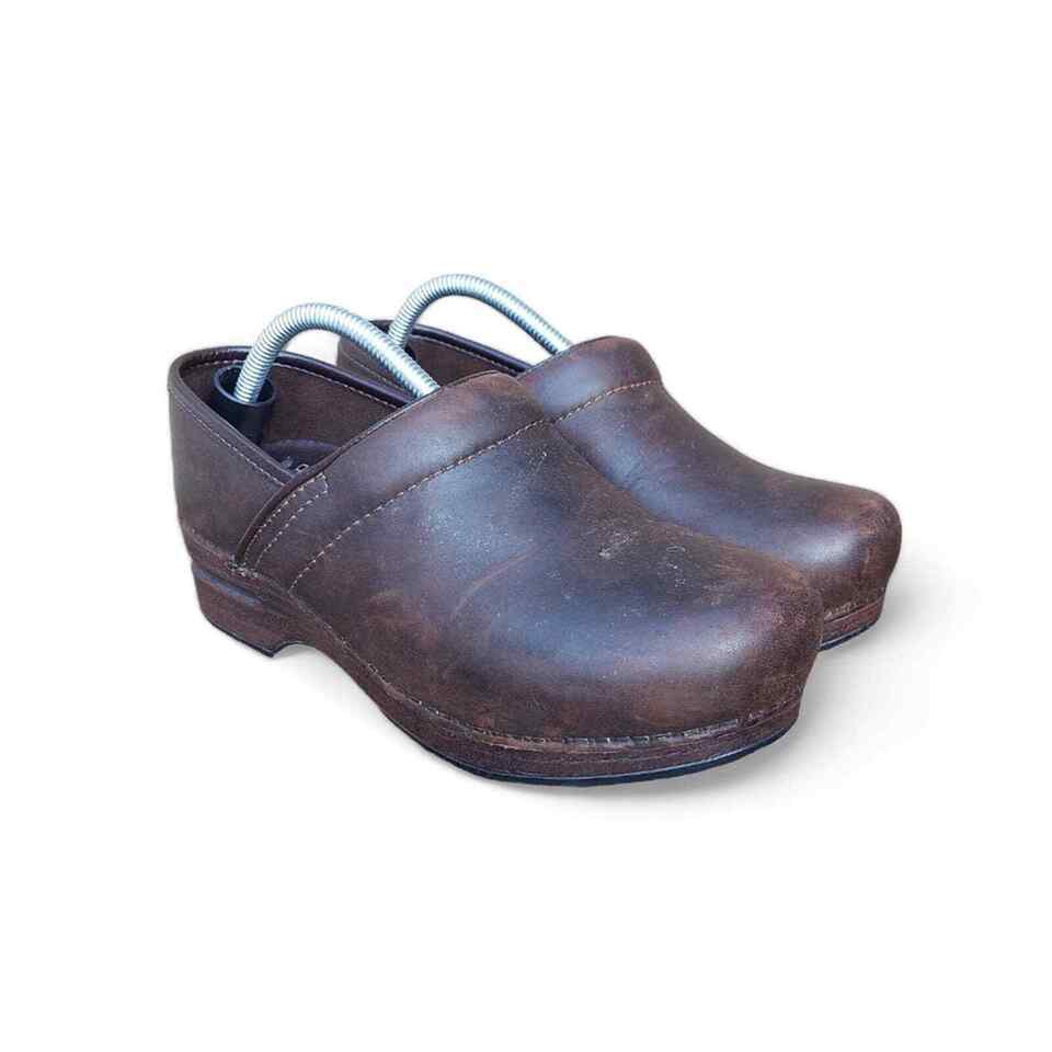 Primary image for Dansko Professional Brown Suede Clogs - Comfort Size 37 US 6.5-7