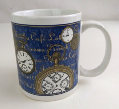 Houston Harvest Gift Products Cappuccino Cafe &amp; Pocket Watch Design Coffee Cup - £7.74 GBP