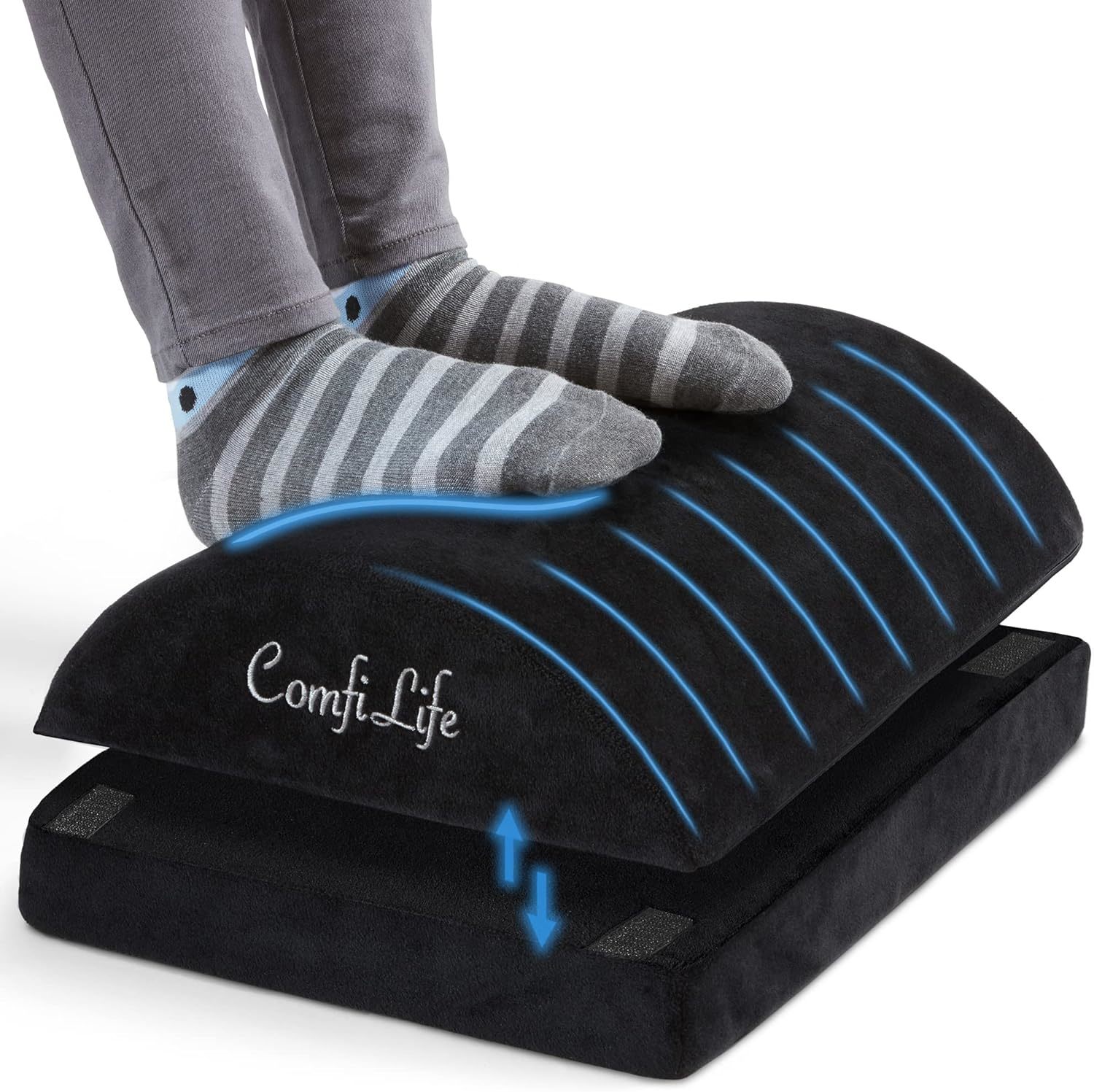 Comfilife Ergonomic Under Desk Foot Rest For Office Use – Adjustable, Black - $51.99