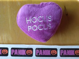 Halloween Hocus Pocus Purple 4&quot; Plush Stuffed Conversation Heart - £3.92 GBP