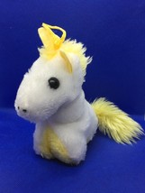 Small Mini Unicorn White Plush Stuffed Animal Toy 5-1/2&quot; - £2.27 GBP