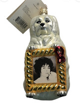 Christopher Radko Elizabeth Taylor AIDS Awareness Maltese Christmas Ornament - £40.39 GBP