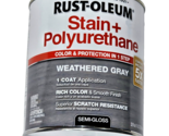 Rust-oleum Stain + Polyurethane Color &amp; Protection Weathered Gray Semi G... - $25.99