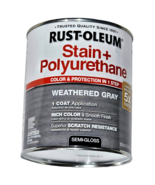 Rust-oleum Stain + Polyurethane Color &amp; Protection Weathered Gray Semi G... - £20.74 GBP