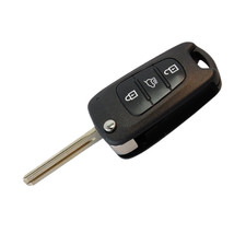 Folding Flip Key FOB Shell Remote Case with 3 Buttons for Hyundai iX20 iX35 - £16.77 GBP