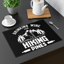 18" x 14" Drinking Wine Hiking Dines Placemat - 100% Cotton and Fade-Resistant - $22.66