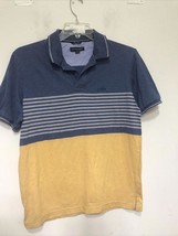 Fahrenheit Polo Men Size L Stripped Multicolor Short Sleeve - $14.95