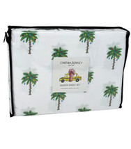 Cynthia Rowley Queen 4 Piece String Lights Christmas Palm Trees Sheet Set NEW - $49.95