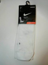 Nike Elite Support Running Socks White Unisex Womens  6-10 Mens Sz 6-8 M NEW - £12.61 GBP