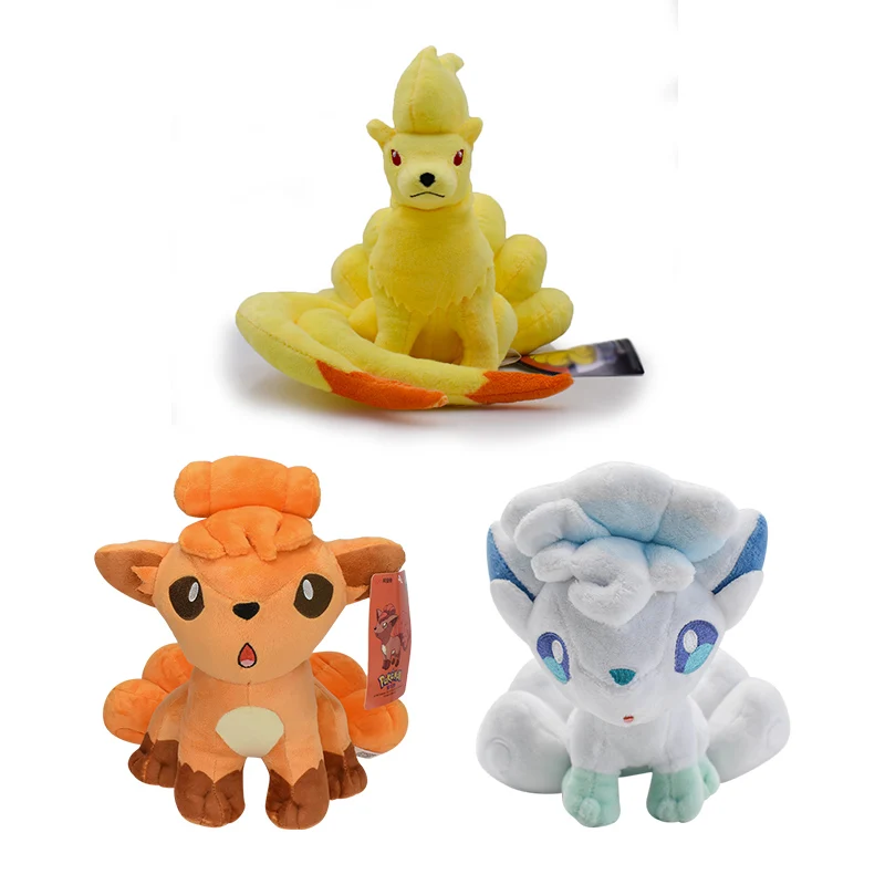 Pokemon Plush Toys Alolan Vulpix Ninetales Doll Cute Anime Ice Vulpix Plush Soft - £17.06 GBP+