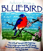 BIRD T-shirt Advice From Bluebird Nature Cotton White S XL 2XL NWT - £15.88 GBP