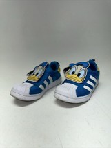 RARE Adidas X Disney Superstar 360 Donald Duck Shoes KIDS Size 2 Unisex Slip On - $34.99