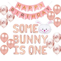 Some Bunny Is One First Birthday Party Supplies, Some Bunny Is One Balloons Happ - £23.56 GBP