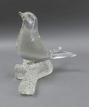 Vintage Italian Murano Dove Bird On Branch Art Glass Figurine Sculpture - £314.64 GBP