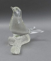 Vintage Italian Murano Dove Bird On Branch Art Glass Figurine Sculpture - £313.81 GBP