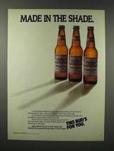 1988 Budweiser Beer Ad- Made in the Shade - £14.56 GBP
