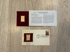 VTG Set of 2 Stamps Gold Desert Shield Storm Honoring + Folk Heroes - £23.52 GBP