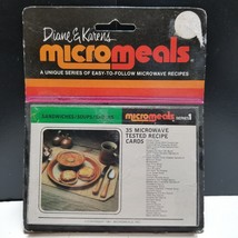 Micromeals Series 1 1981 Microwave Recipes Cards Sandwiches Soups Sauces... - $8.59