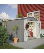 10x8 FT Outdoor Metal Storage Shed, All-Weather Lockable Tool - €440,70 EUR