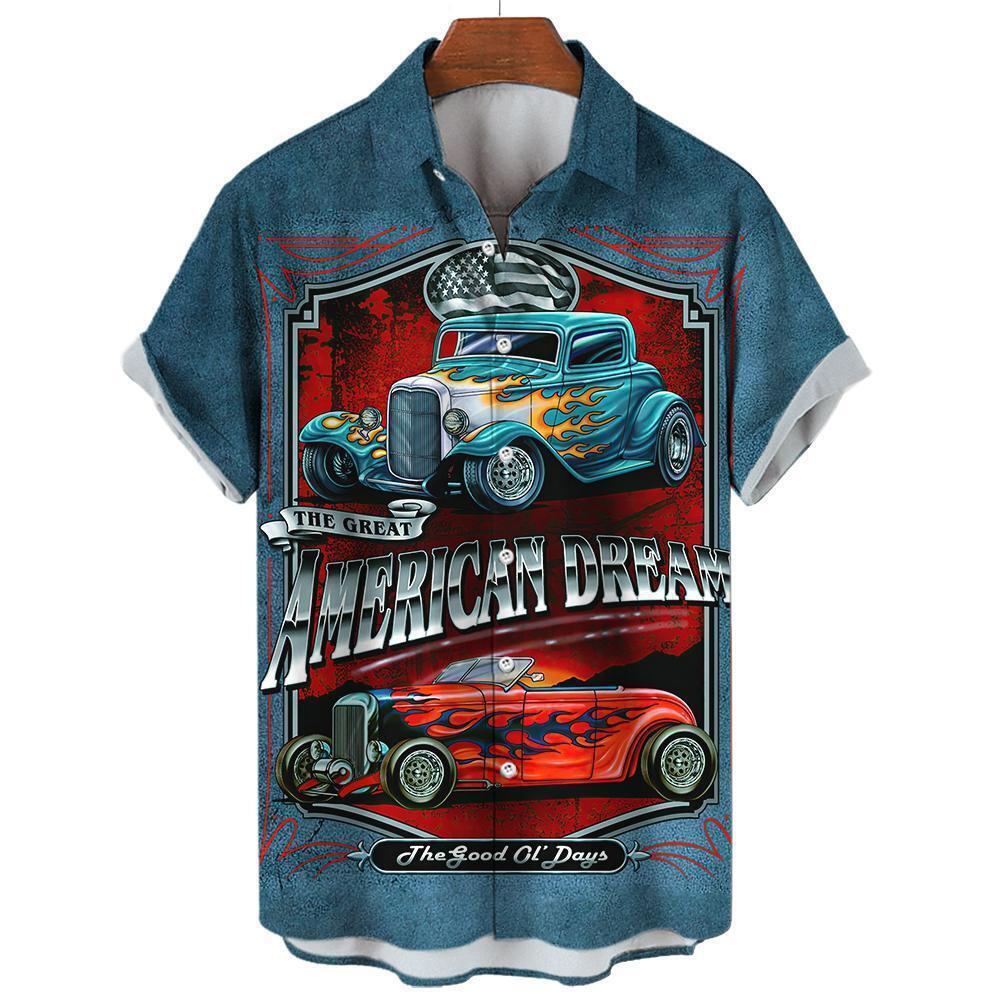 Hot Rod Americana The Great American Dream shirt Hawaiian for men - $29.00