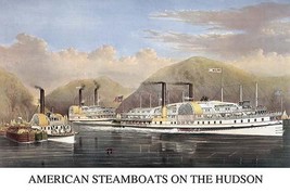 American Steamboats on the Hudson: passing the highlands by Currier & Ives - Art - $21.99+