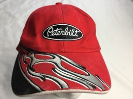 Peterbilt Hat Bright Red Sweeping Flame Adjustable - £18.70 GBP