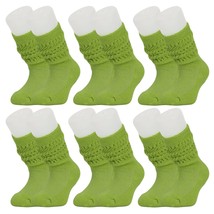 Cotton Kids Long Socks Knee High Slouch Socks 6 Pairs 3-15 Years Old - £15.85 GBP