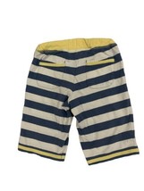 Baby Boden Boys Shorts  SZ 6-12 mths Blue &amp; White Stripe Cotton  w/ Yellow Trim - £8.21 GBP