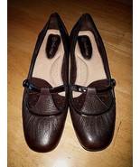 BELLA VITA LADIES BROWN WEDGE SHOES-8M-BARELY WORN-NICE PADDED INNERSOLE... - $8.03 CAD