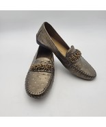 Robert Zur Woman’s Driving Loafers Ostrich Brown Beaded Moccasins Sz 6 B... - $56.12 CAD