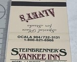 Vintage Matchbook Cover  Steinbrenner’s Yankee Inn  Ocala, FL  gmg  Unst... - $12.38