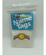 Vintage 90s Trend Name Tag Stickers Set of 44 Cute Rainbow 3&quot; by 2.5&quot; - £7.14 GBP